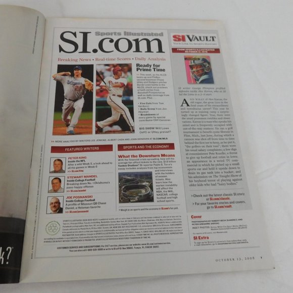 Sports Illustrated Manny Ramirez Los Angeles Dodgers October 13 2008 World Serie - Picture 4 of 10